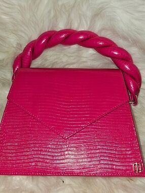 Anima Iris Fuchsia lizard ZaZa Grande Hand bag!